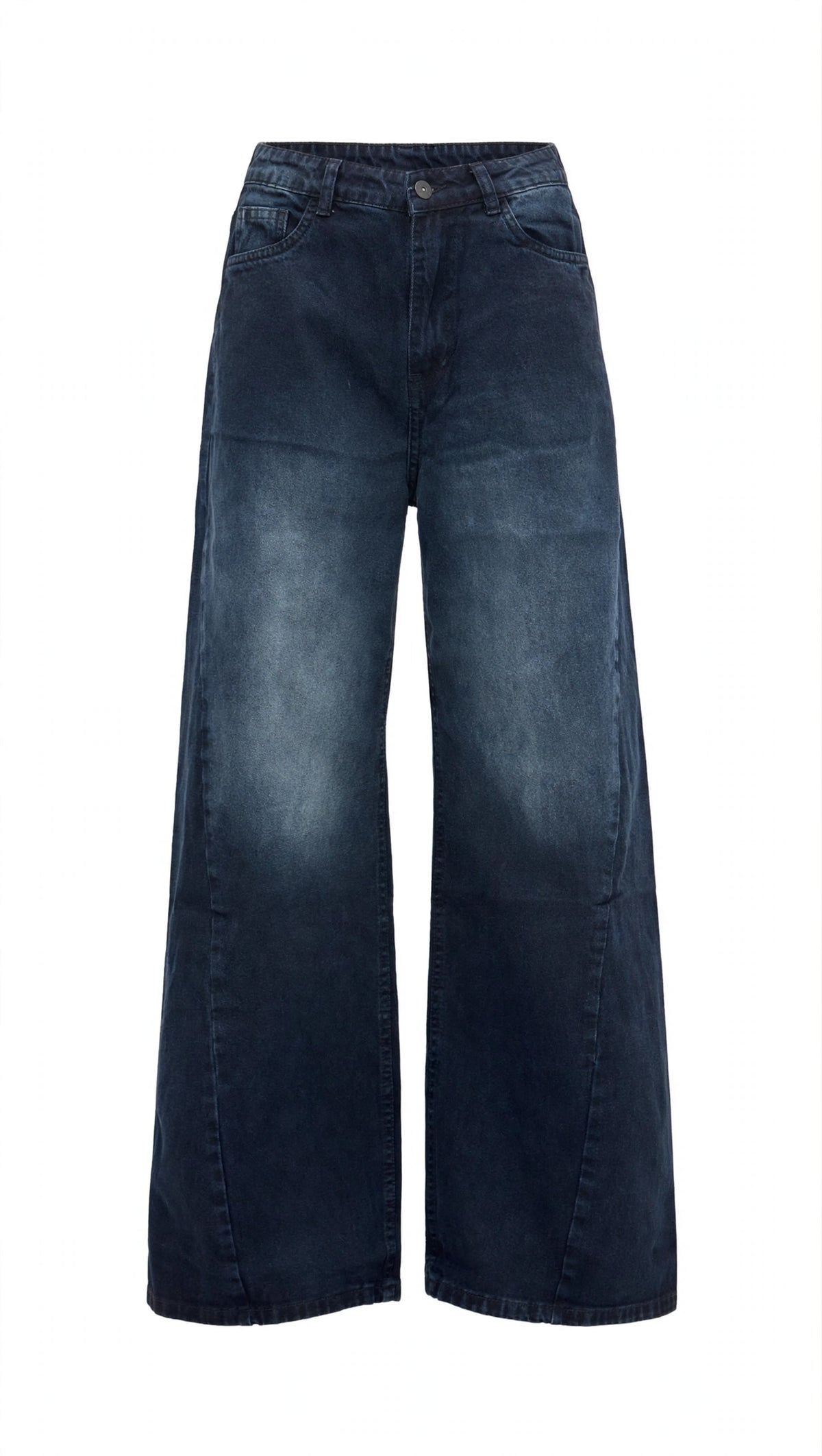 Washed Black Wide Leg Jeans